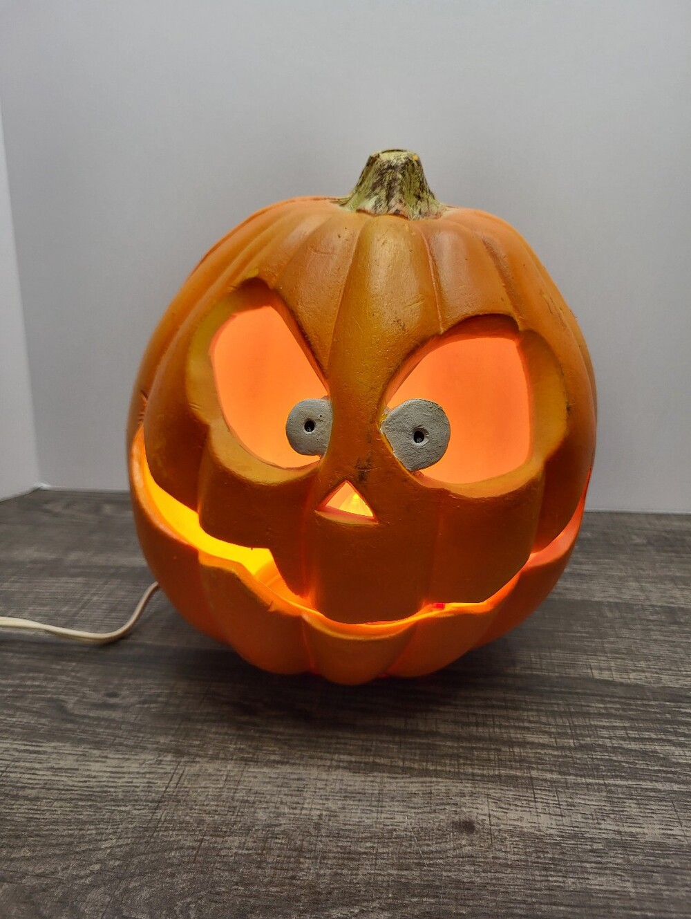 Trendmasters Vintage Light Up Halloween Blow Mold Pumpkin Jack O Lantern 1995